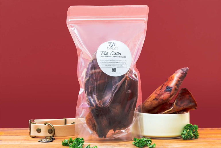 Packaged Dehydrated Pig Ears - Pet Treats - Pure Life Raw