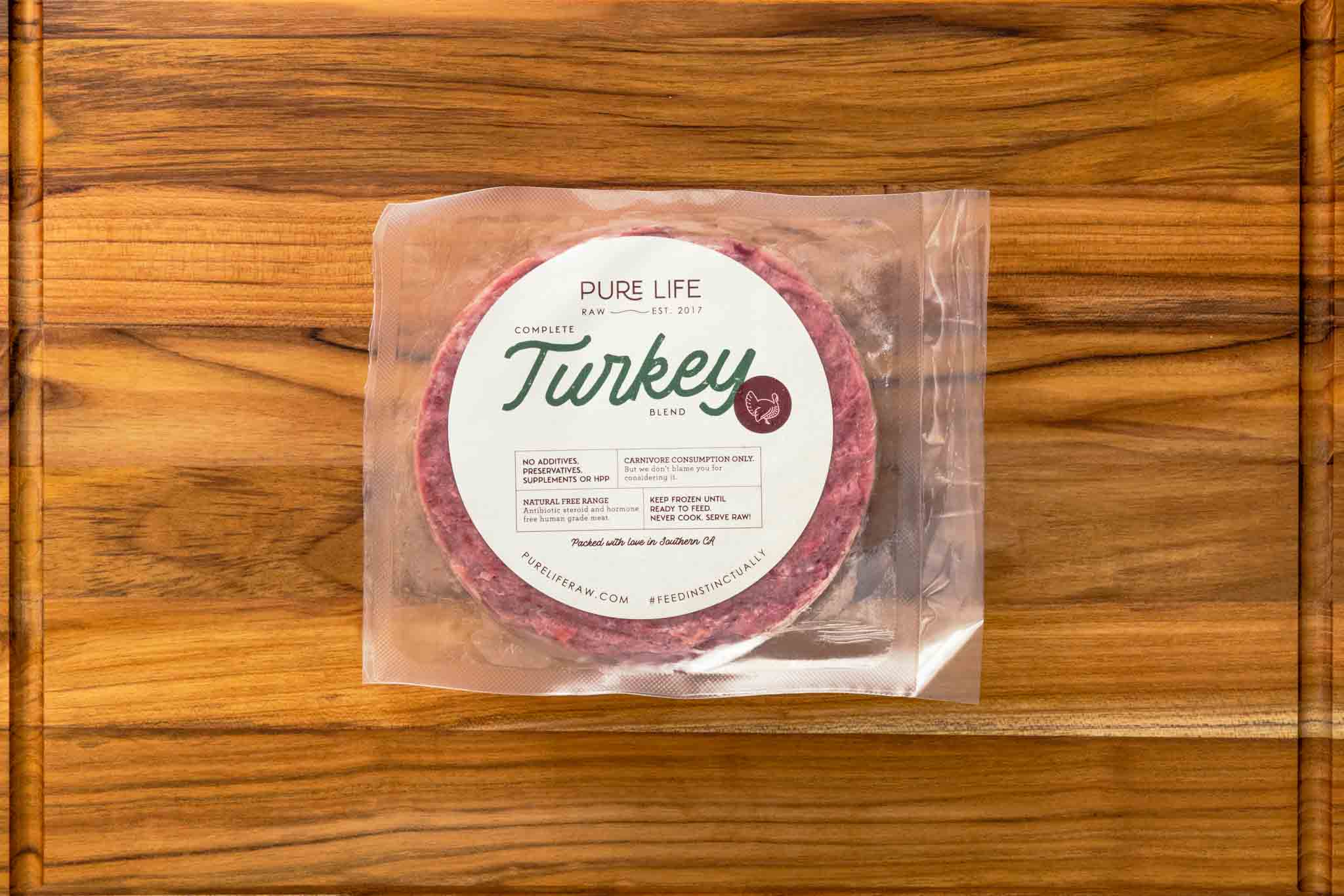 Packaged Raw Turkey Blend - Pet Food - Pure Life Raw