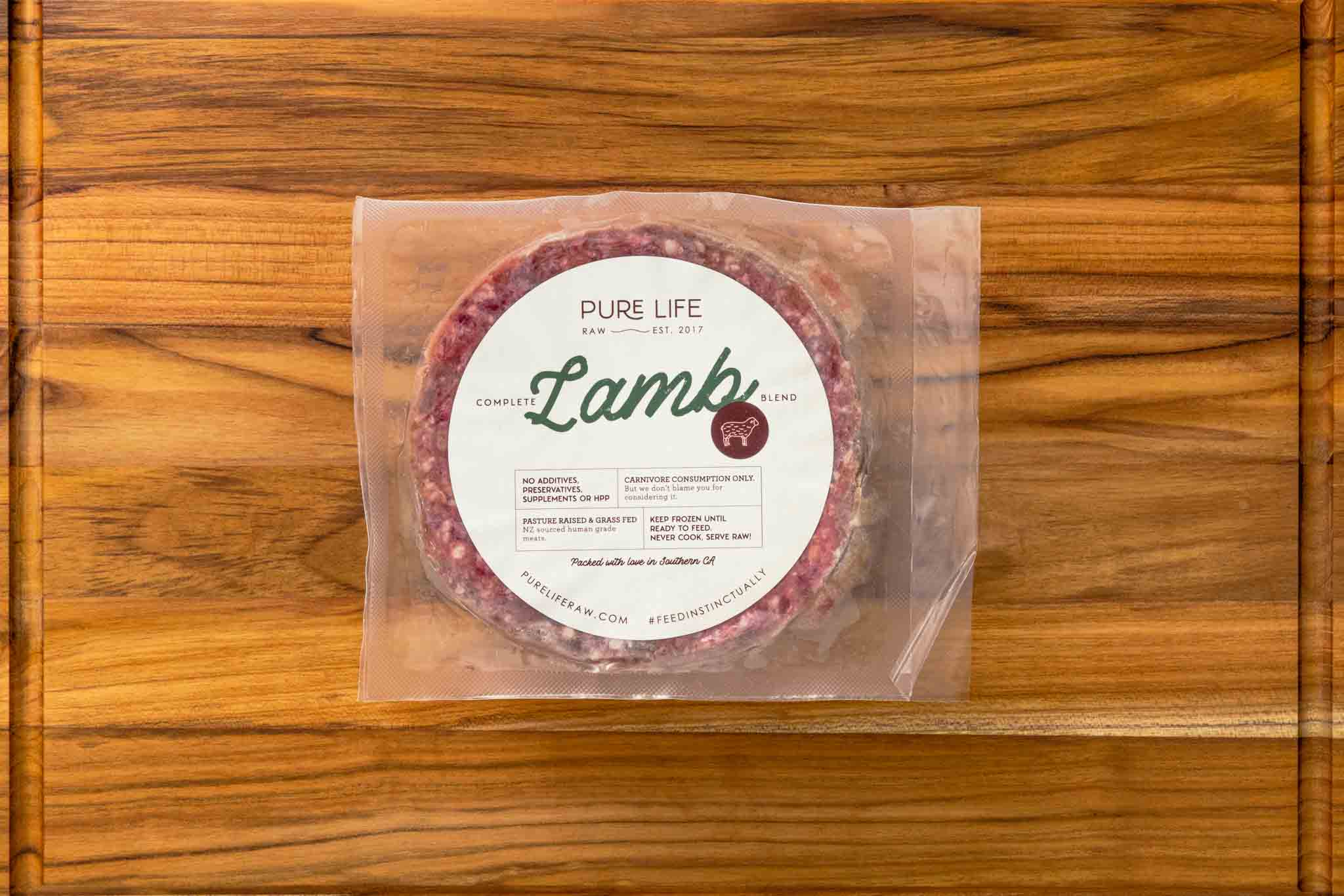 Packaged Raw Lamb Blend - Pet Food - Pure Life Raw